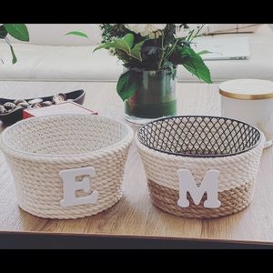 Handmade decorative yarn baskets